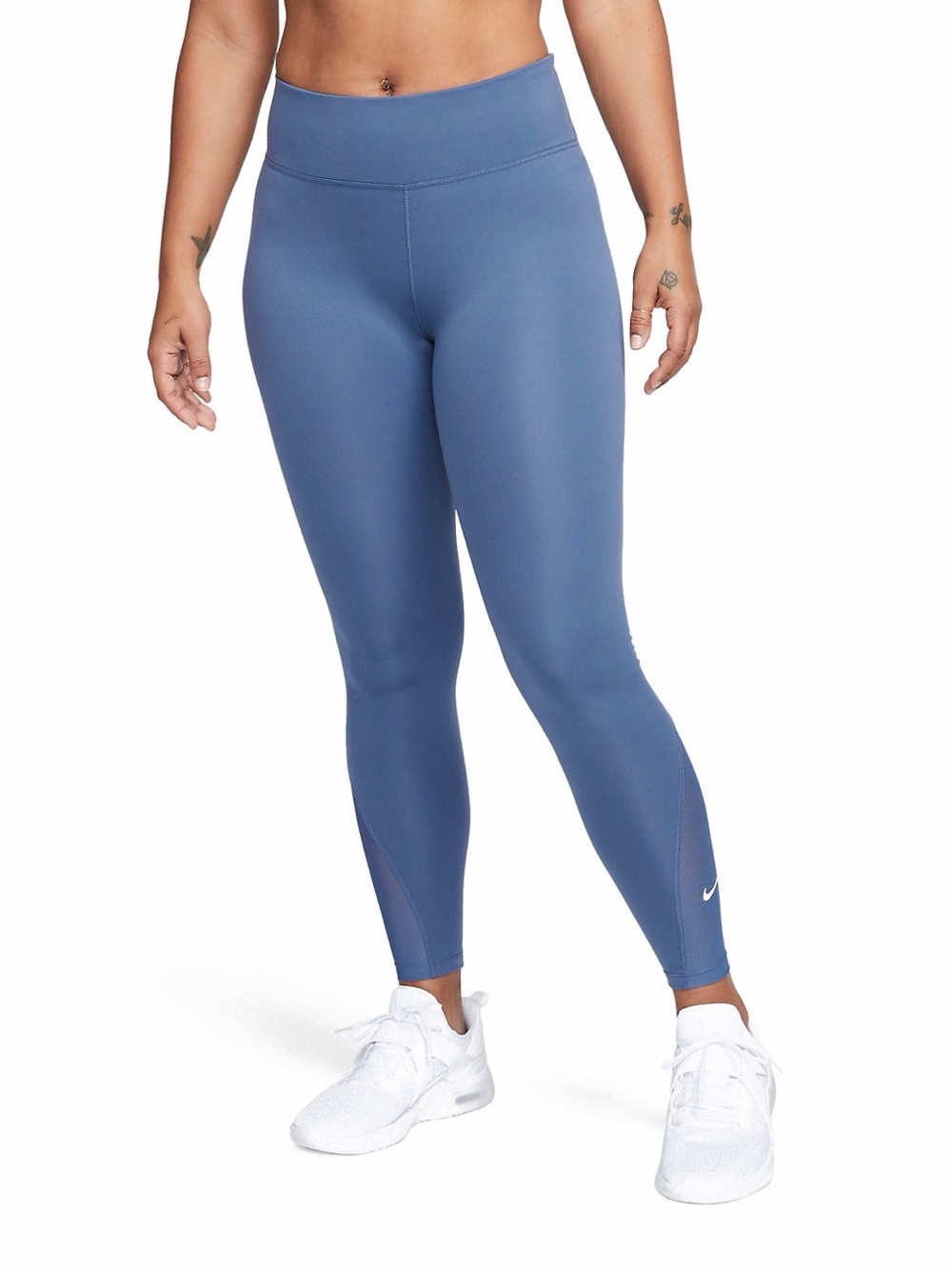 Nike Dri Fit Navy Blue Leggings High-Rise 7/8 Length XS